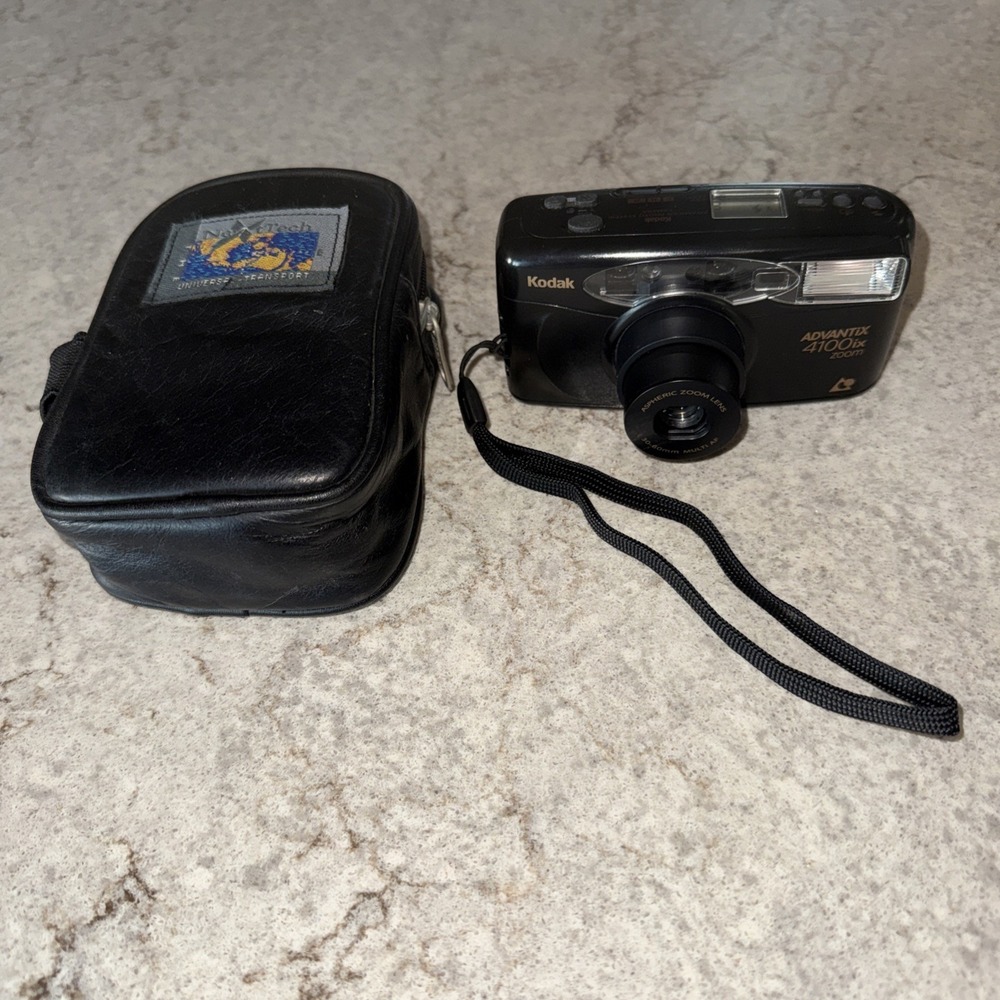 Kodak Advantix 4100 IX Zoom APS Point & Shoot Film Camera With Case New Battery